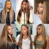 Human Hair Blend Middle Part Lace wig - Image 3